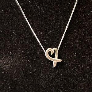 294. Tiffany & Co. Silver Loving Heart Necklace with COA